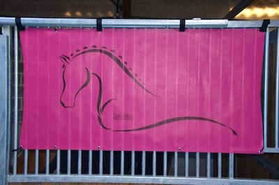 tenture de boxe rose dessin cheval